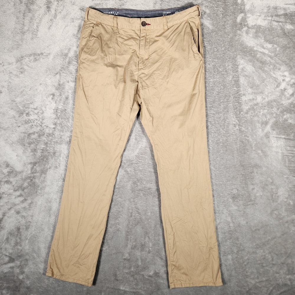Bullhead Denim Co. Chino Pants Mens 32x30 Skinny Tan 133BT146006B EUC